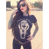 Cartel Ink - Hasta La Muerte Women's T-Shirt-Apparel & Accessories-Glitz Glam and Rebellion GGR Pinup, Retro, and Rockabilly Fashions