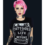 Cartel Ink - Tattooed For Life and Beyond Women's T-Shirt-Apparel & Accessories-Glitz Glam and Rebellion GGR Pinup, Retro, and Rockabilly Fashions