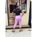 Rockin Bettie - Love Your Curves Capri in Lilac-Apparel & Accessories-Glitz Glam and Rebellion GGR Pinup, Retro, and Rockabilly Fashions