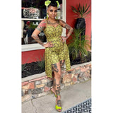 Rockin Bettie - Playsuit with Matching Skirt in Green-Glitz Glam and Rebellion GGR Pinup, Retro, and Rockabilly Fashions
