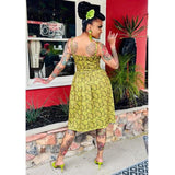 Rockin Bettie - Playsuit with Matching Skirt in Green-Glitz Glam and Rebellion GGR Pinup, Retro, and Rockabilly Fashions