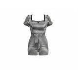 Rockin Bettie - Heartbreaker Plaid Romper-Glitz Glam and Rebellion GGR Pinup, Retro, and Rockabilly Fashions
