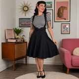 50's Style Jumper Skirt in Black-Skirts-Glitz Glam and Rebellion GGR Pinup, Retro, and Rockabilly Fashions