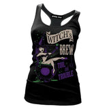 Pinky Star Tank Top - Witch's Brew Toil and Trouble-Tank Top-Glitz Glam and Rebellion GGR Pinup, Retro, and Rockabilly Fashions