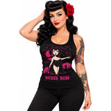 Pinky Star Tank Top - Wicked Bliss-Tank Top-Glitz Glam and Rebellion GGR Pinup, Retro, and Rockabilly Fashions