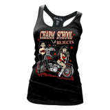Pinky Star Tank Top - Charm School Rejects Biker Babes-Tank Top-Glitz Glam and Rebellion GGR Pinup, Retro, and Rockabilly Fashions