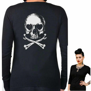Pinky Star - Lovely Bones Cardigan-Cardigan-Glitz Glam and Rebellion GGR Pinup, Retro, and Rockabilly Fashions