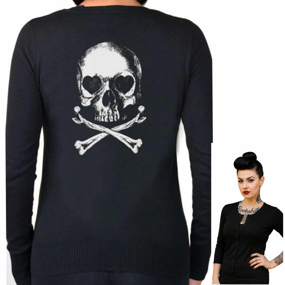Pinky Star - Lovely Bones Cardigan-Cardigan-Glitz Glam and Rebellion GGR Pinup, Retro, and Rockabilly Fashions