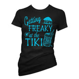Pinky Star - Getting Freaky At the Tiki in Blue Tee-T-Shirt-Glitz Glam and Rebellion GGR Pinup, Retro, and Rockabilly Fashions