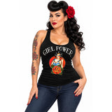 Pinky Star Tank Top - Girl Power-Tank Top-Glitz Glam and Rebellion GGR Pinup, Retro, and Rockabilly Fashions
