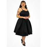 Hemet Black Sweetheart Dress-Apparel & Accessories-Glitz Glam and Rebellion GGR Pinup, Retro, and Rockabilly Fashions