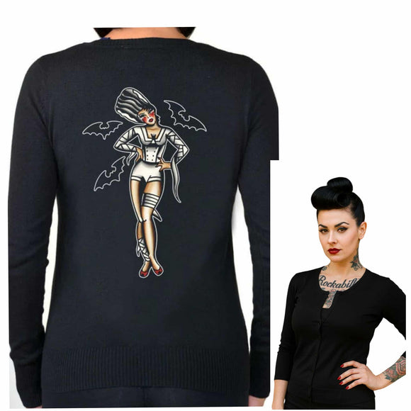 Pinky Star -Bride Pinup Cardigan-Cardigan-Glitz Glam and Rebellion GGR Pinup, Retro, and Rockabilly Fashions
