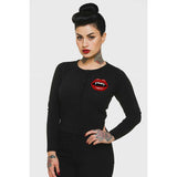 Pinky Star - Vampire Kiss Cardigan-Cardigan-Glitz Glam and Rebellion GGR Pinup, Retro, and Rockabilly Fashions