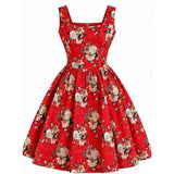 Candow Rosalie Swing Dress – Crimson Bloom-Dress-Glitz Glam and Rebellion GGR Pinup, Retro, and Rockabilly Fashions
