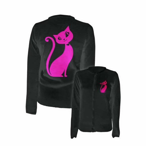 Pinky Star - Call Me Kitty Cat Cardigan-Cardigan-Glitz Glam and Rebellion GGR Pinup, Retro, and Rockabilly Fashions
