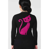 Pinky Star - Call Me Kitty Cat Cardigan-Cardigan-Glitz Glam and Rebellion GGR Pinup, Retro, and Rockabilly Fashions