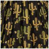 Retro Rockabilly Cactus Print Circle Skirt-Skirts-Glitz Glam and Rebellion GGR Pinup, Retro, and Rockabilly Fashions