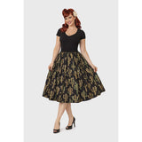 Retro Rockabilly Cactus Print Circle Skirt-Skirts-Glitz Glam and Rebellion GGR Pinup, Retro, and Rockabilly Fashions