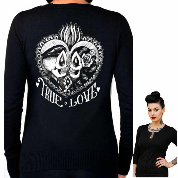 Pinky Star - True Love Cardigan-Cardigan-Glitz Glam and Rebellion GGR Pinup, Retro, and Rockabilly Fashions