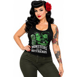 Pinky Star Tank Top - Monsters Are My Boyfriends-Tank Top-Glitz Glam and Rebellion GGR Pinup, Retro, and Rockabilly Fashions