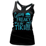 Pinky Star Tank Top - Getting Freaky At the Tiki in Blue-Tank Top-Glitz Glam and Rebellion GGR Pinup, Retro, and Rockabilly Fashions