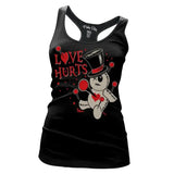 Pinky Star - Love Hurts Tank Top-Tank Top-Glitz Glam and Rebellion GGR Pinup, Retro, and Rockabilly Fashions