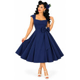 Candow Midnight Swing Dress – Blue Darling-Dress-Glitz Glam and Rebellion GGR Pinup, Retro, and Rockabilly Fashions