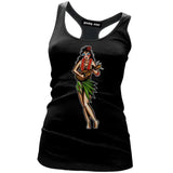 Pinky Star Tank Top - Hula Girl-Tank Top-Glitz Glam and Rebellion GGR Pinup, Retro, and Rockabilly Fashions