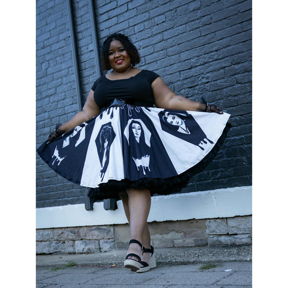 Goth Queen Skirt-Skirts-Glitz Glam and Rebellion GGR Pinup, Retro, and Rockabilly Fashions