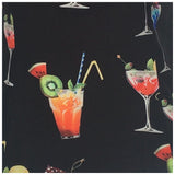 Pinup Peasant Top in Cocktails Print-Blouse-Glitz Glam and Rebellion GGR Pinup, Retro, and Rockabilly Fashions