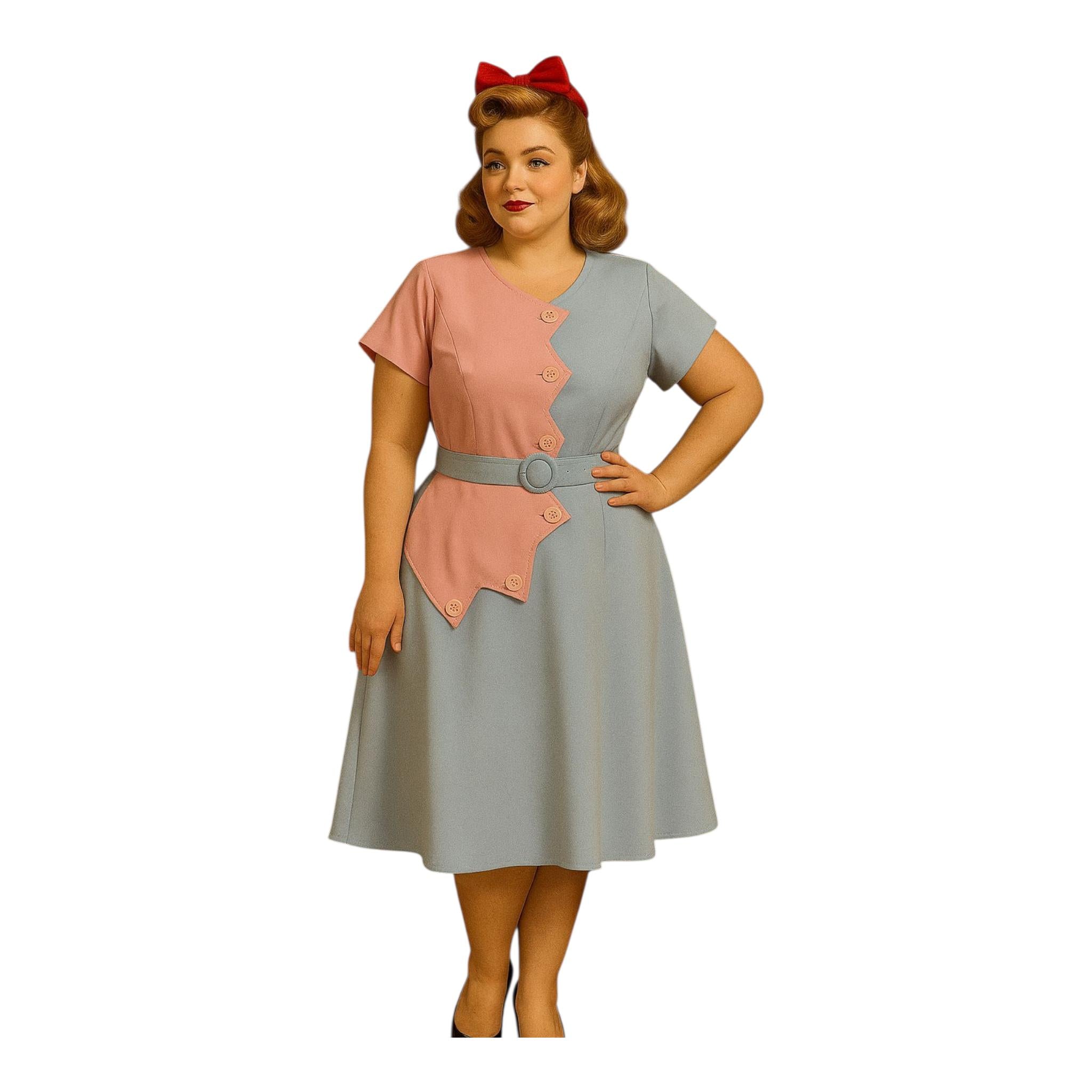 Astrobettie Sawtooth Color Block Dress in Pink and Blue – Glitz Glam and Rebellion Astrobettie Sawtooth Color Block Dress in Pink and Blue – Glitz Glam and Rebellion