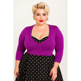 Mak Cropped Plus Size Cardigan Sweater-Cardigan-Glitz Glam and Rebellion GGR Pinup, Retro, and Rockabilly Fashions