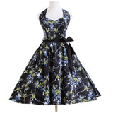 Noir Garden Swing Dress-Dress-Glitz Glam and Rebellion GGR Pinup, Retro, and Rockabilly Fashions