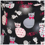 Peasant Blouse - Meow Kitty-blouse-Glitz Glam and Rebellion GGR Pinup, Retro, and Rockabilly Fashions