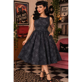 Spiderweb Midi Dress-Dresses-Glitz Glam and Rebellion GGR Pinup, Retro, and Rockabilly Fashions