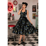 Noir Garden Swing Dress-Dress-Glitz Glam and Rebellion GGR Pinup, Retro, and Rockabilly Fashions