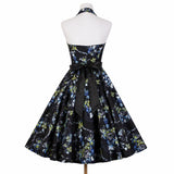 Noir Garden Swing Dress-Dress-Glitz Glam and Rebellion GGR Pinup, Retro, and Rockabilly Fashions