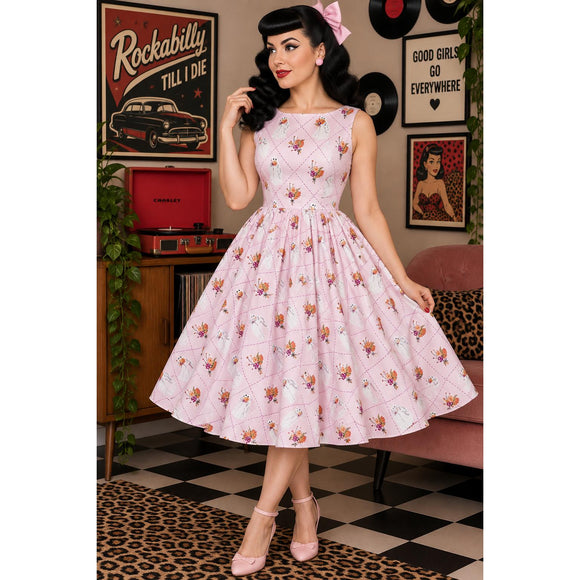 classic pin up dresses Pinup & Rockabilly Mystery Boxes – Glitz Glam and Rebellion vintage pin-up girl outfit Sabrina Carpenter: Feather (Music Summer Dress for Work Color:Leopard Print