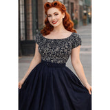 Pinup Peasant Blouse in Black Paisley-Blouse-Glitz Glam and Rebellion GGR Pinup, Retro, and Rockabilly Fashions