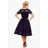 Dolly & Dotty Tess Swing Dress in Navy Lace-Dress-Glitz Glam and Rebellion GGR Pinup, Retro, and Rockabilly Fashions