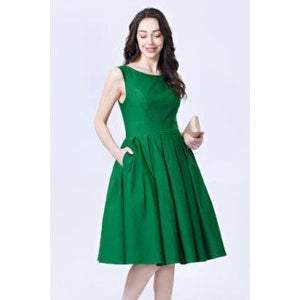 Miss Lulo Lily Forest Green Dress-Apparel & Accessories-Glitz Glam and Rebellion GGR Pinup, Retro, and Rockabilly Fashions
