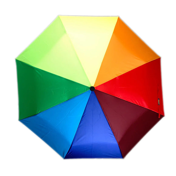 Soake Everyday Folding Umbrella in Rainbow-Parasols and Umbrellas-Glitz Glam and Rebellion GGR Pinup, Retro, and Rockabilly Fashions