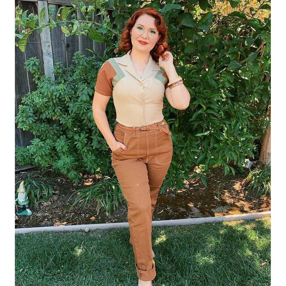 cigarette pants 1950s Vintage 50s Citrus Plaid Pants/ Pants/ Size XS With their 1950s 1950s cigarette pants