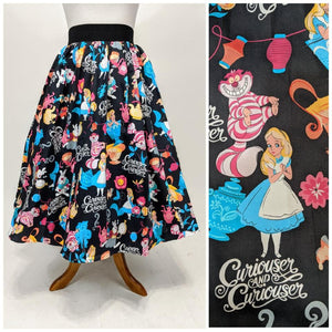 GGR Alice in Wonderland Skirt-Skirts-Glitz Glam and Rebellion GGR Pinup, Retro, and Rockabilly Fashions