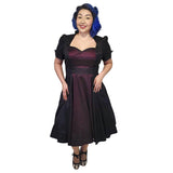 GGR Nights in Satin Opera Dress in Purple - SPECIAL!-Dress-Glitz Glam and Rebellion GGR Pinup, Retro, and Rockabilly Fashions