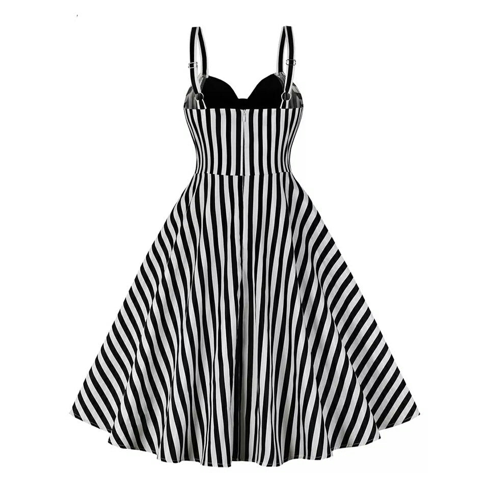black and white striped dress vintage GGR Beetlejuice Swing in Stripes – Glitz Glam and Rebellion cream 1950s spaghetti strap Size:F.L Magnanni Men's Shoes Cesar low_availability_uk