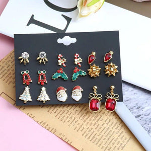 Festive Lights Earring Set (9 pair)-Jewelry-Glitz Glam and Rebellion GGR Pinup, Retro, and Rockabilly Fashions