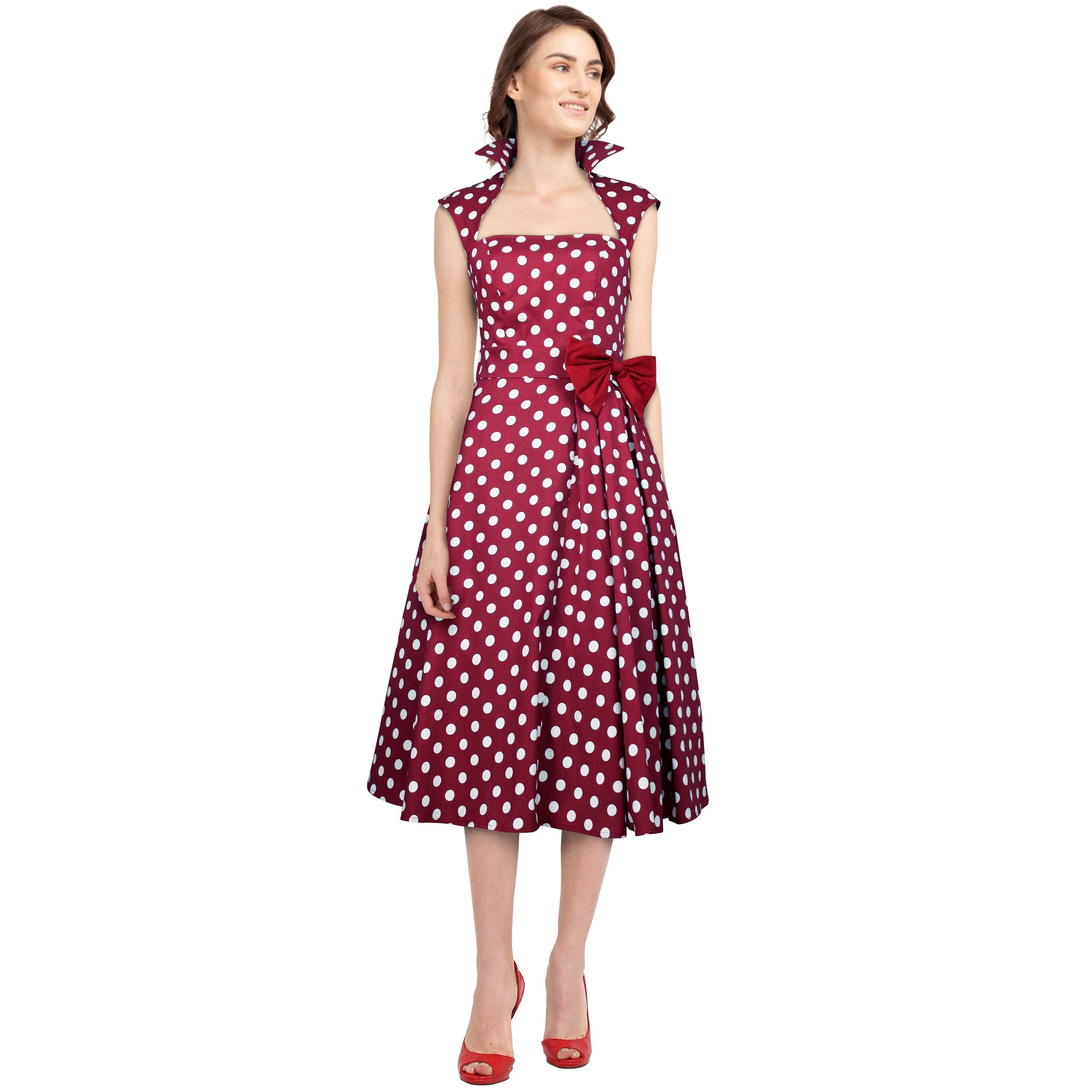 retro theme polka dot dress Amazon.com: Vintage 50s Style Dress for Girls Retro 1950s Polka Dot Dress 40's 50's Dresses for Kids Audrey Hepburn Rockabilly Swing Dresses Doll Collar 1940s 1960s Flare A line Tea Party Outfit