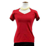 GGR Rockabilly Diamond Cut Shirt in Red-Shirts-Glitz Glam and Rebellion GGR Pinup, Retro, and Rockabilly Fashions