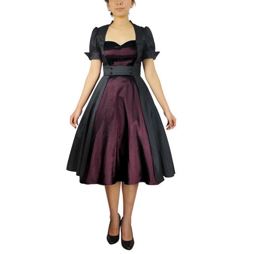 Satin hotsell rockabilly dress